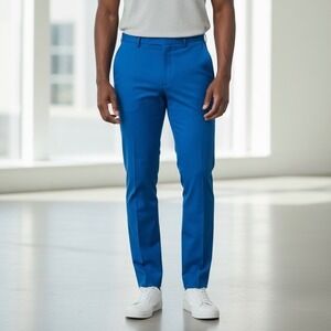 Express Men's Extra Slim Royal Blue Dress Suit Pants Wool Sz 28x30 Stretch NWT